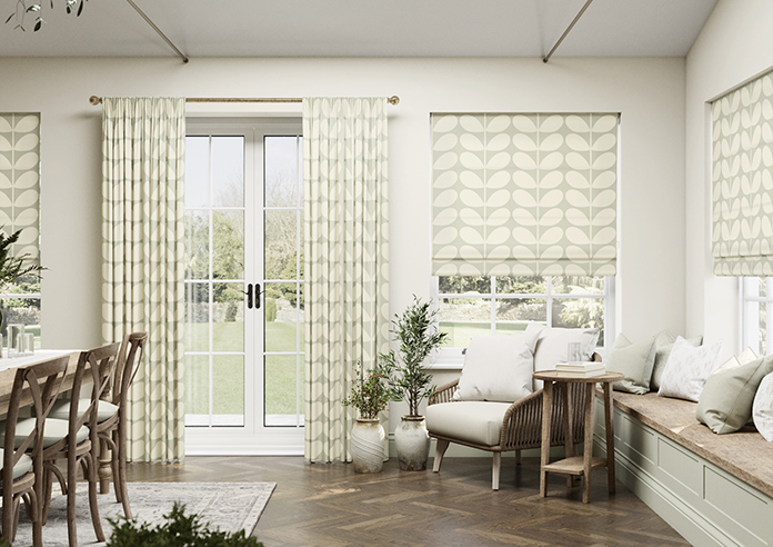Orla Kiely Jumbo Solid Stem, Pebble - Made to Measure Curtains - Image 3